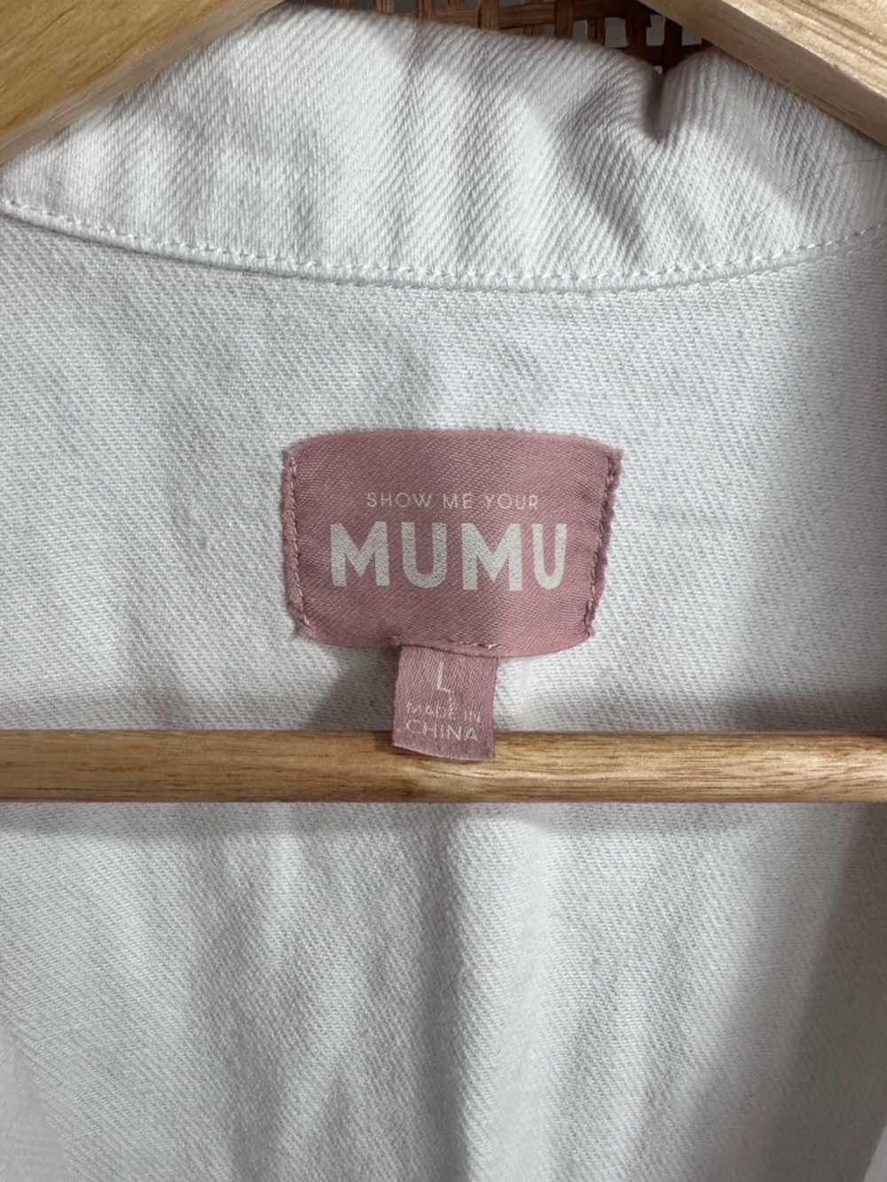 Show Me Your MuMu White Denim Button Romper - Picture 2 of 5
